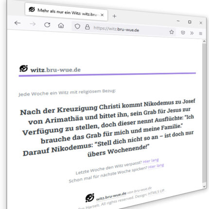 Screenshot von witz.bru-wue.de